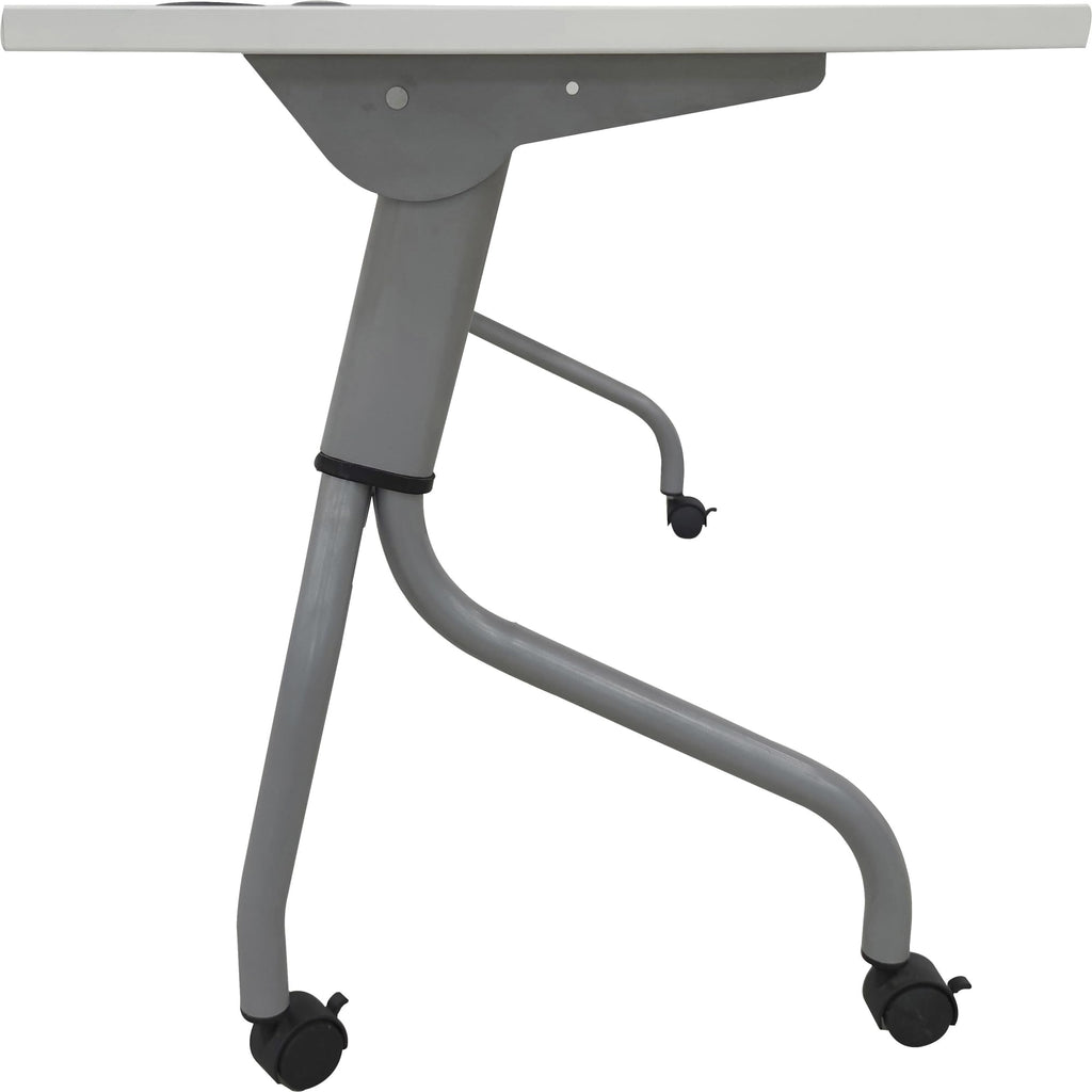 Lorell LLR60745 48 in. Laminate Flip Top Training Table44; Silver & White