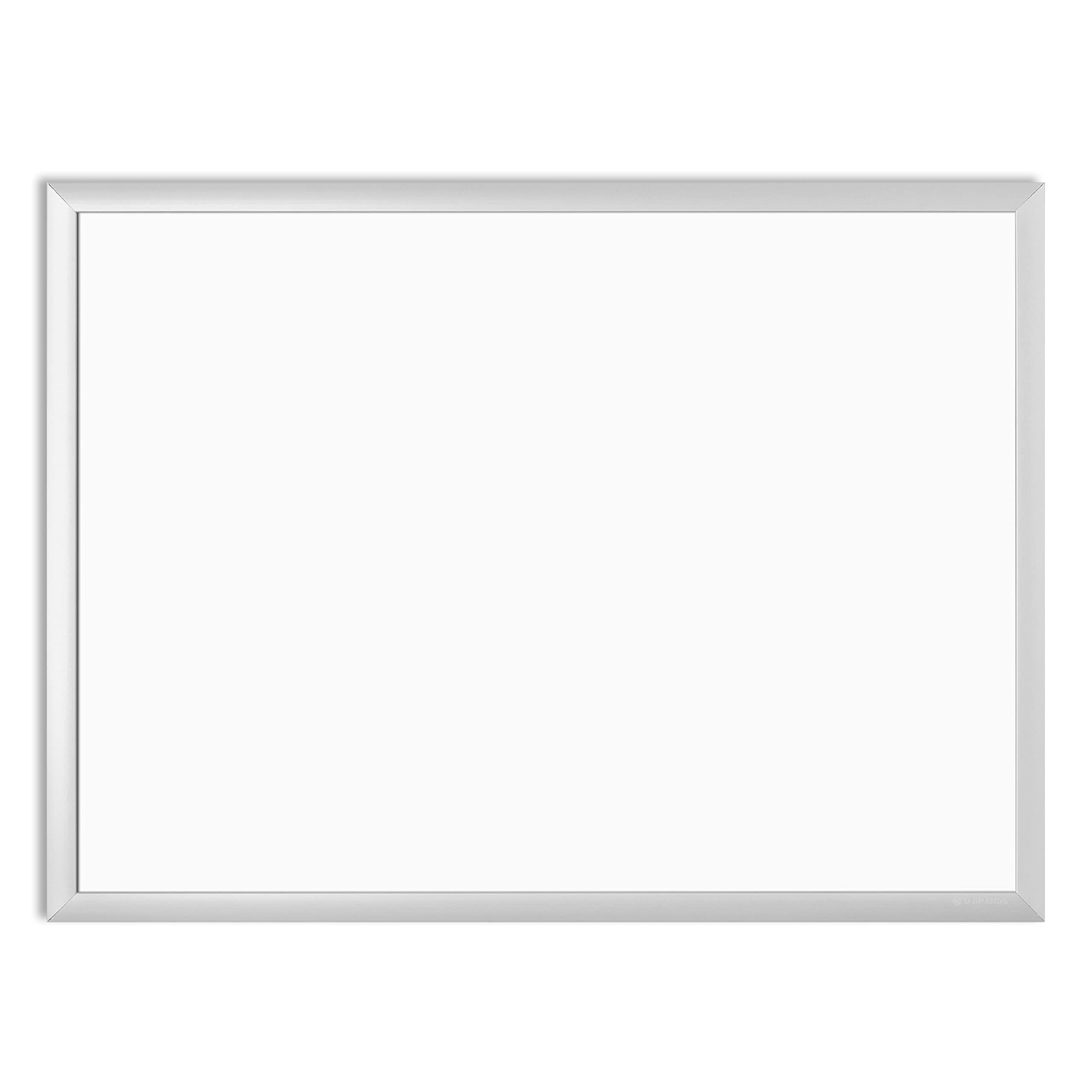 U Brands Dry Erase Board, 24'X18', Silver Aluminum Frame, Melamine Surface