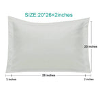 Ntbay 100% Brushed Microfiber Standard Pillow Shams Set Of 2, Super Soft And Cozy, Wrinkle, Fade, Stain Resistant 20X26 Inches Oxford Pillowcases, Light Grey