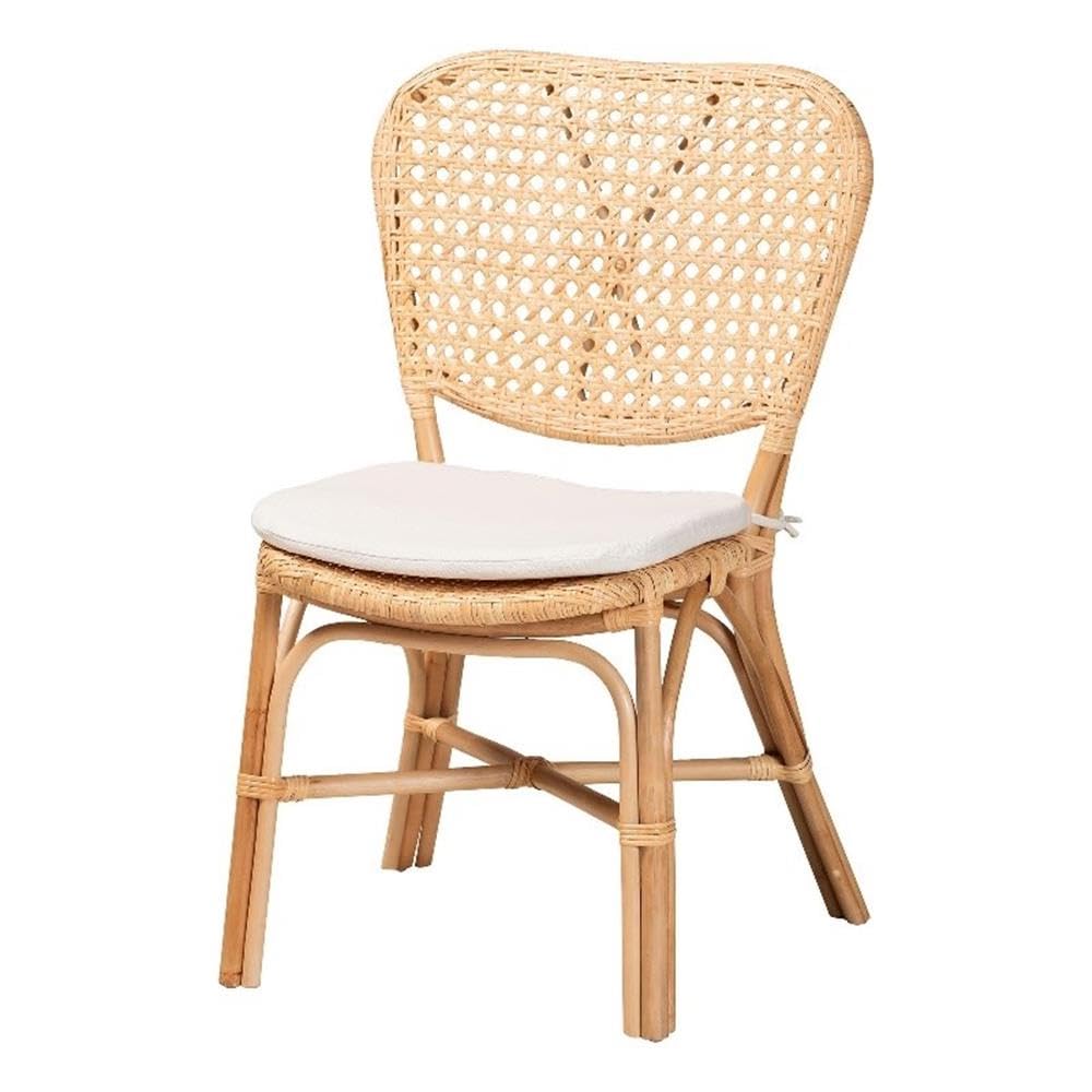 Baxton Studio Nadira Modern Brown Finished Rattan Dining Chair