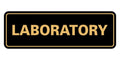 Signs Bylita Standard Laboratory Sign (Black Gold) - Large 1 Pack