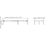 Lorell, Llr86933, Contemporary Collection Adjustable Metal Base, 1 Each