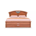 Royaloak Verona Italian Queen Size Designer Bed With Hydraulic Storage In High Gloss Finish