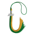 Endea Graduation Double Color Tassel with Silver Date Drop (Green/Bright Gold, 2020)