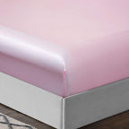 Treely 6 Piece Satin Sheets Full Size Silky Smooth Pink Satin Sheet Set With Deep Pocket, Satin Fitted Sheet, Flat Sheet, 4 Sati