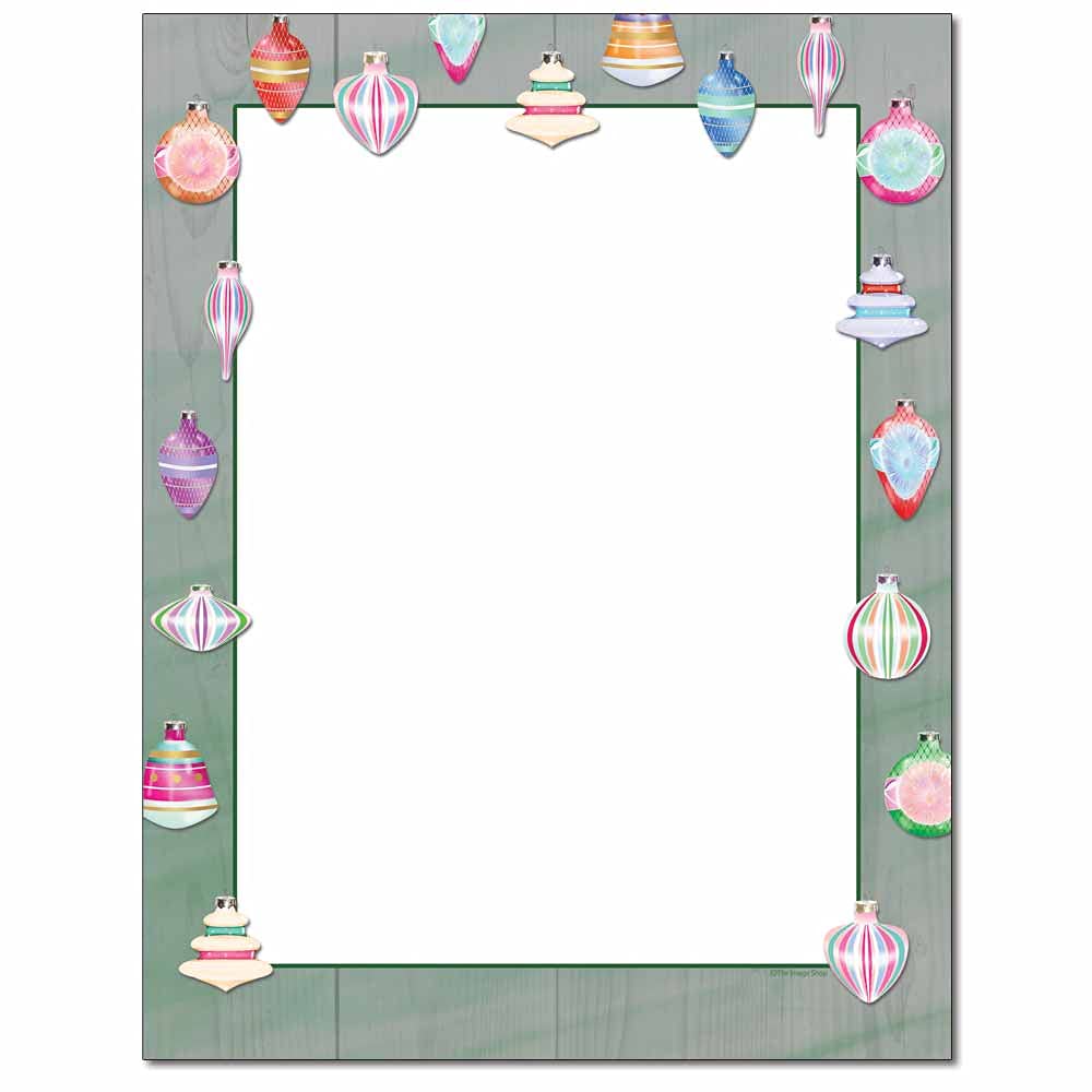 Vintage Glass Ornaments Letterhead Laser & Inkjet Printer Paper (100 Pack)