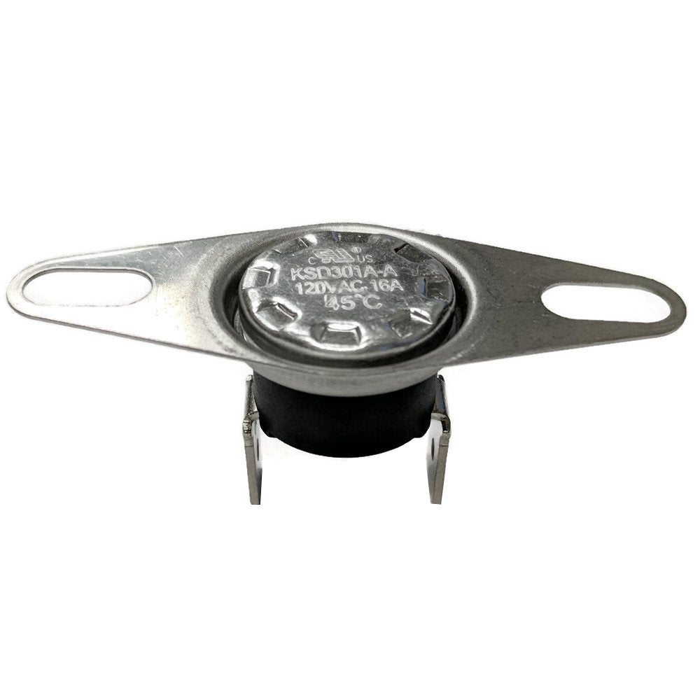 Midwest Hearth Thermal Fan Switch for Fireplace Blower - 115°F ON, 90°F OFF, Steel, Silver