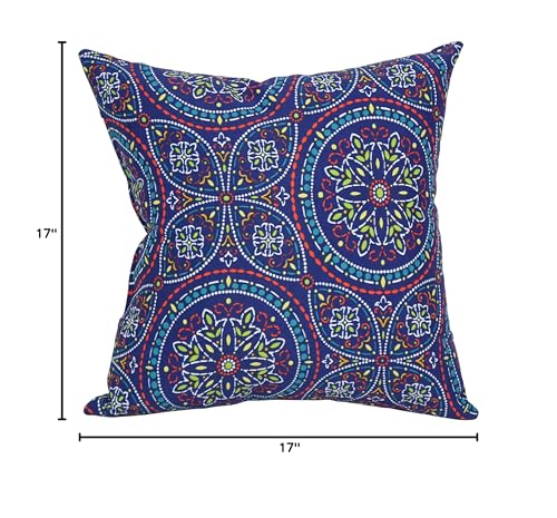 Blazing Needles Outdoor Geometric Throw Pillow, 17", Alden Confetti 2 Count