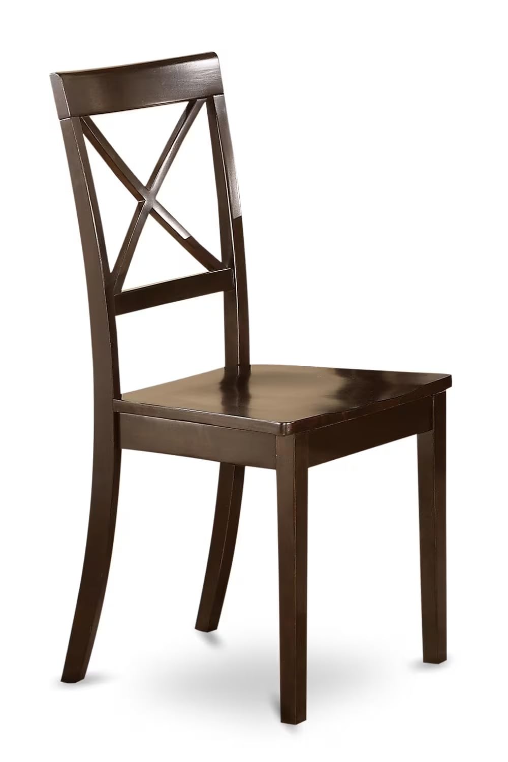 East West Furniture CABO6S-CAP-W 6 Piece Dining Room Furniture Set Contains a Rectangle Kitchen Table and 4 Dining Chairs with a Bench, 36x60 Inch, Cappuccino