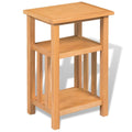 Vidaxl Side Table Coffee Table With Newspaper Shelf Solid Oak 27 X 35 X 55 Cm