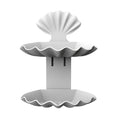 DOBARIYA SMIT Double Layer Soap Holder Bathroom Shelf Rack || Sea Shell Shape Soap Storage Box Plastic Layer Stand/Holder/Wall S