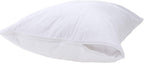 Kingnex 4 Pack Feather Proof Pillow Protectors With Zipper Standard Size - Waterproof - Down Proof - Bamboo Viscose Terry Surfac