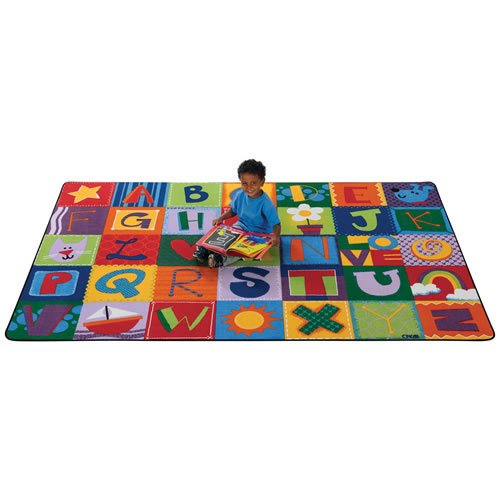 Carpets For Kids 3802 Kidsoft Alphabet Blocks Nursery Classroom Kids Room Rug 8Ft X 12Ft Rectangle Multi Color