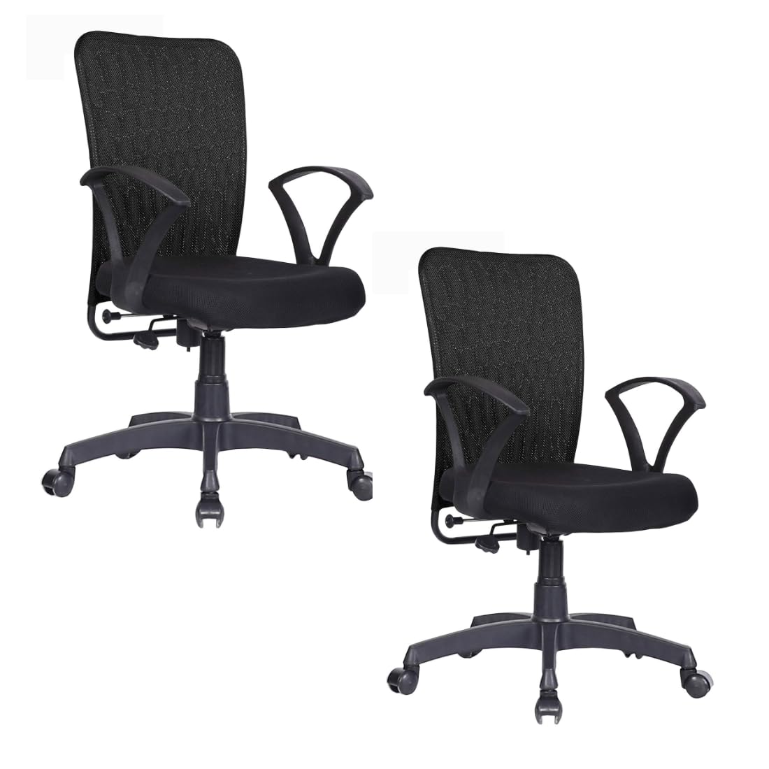 Ngfc  Sitting Environment Solutions Microfiber Mesh Office Chair, Adjustable Swivel Desk Chair With Armrest And Lumbar Support,
