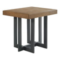 Intercon Eden 22" Wide End Table with Metal Base, Rustic Dune Furniture