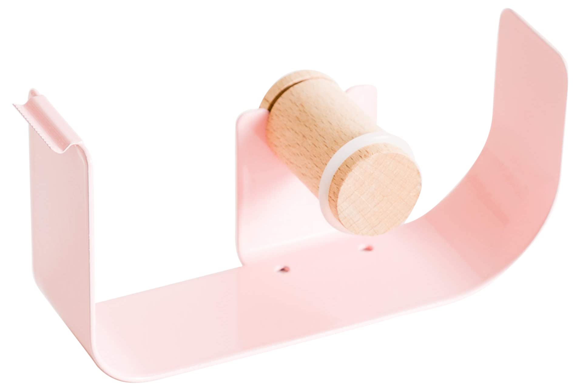 U Brands Metal Tape Dispenser, Desktop Accessory, Arc Collection, 1    Core, Pink, 3553A04-24