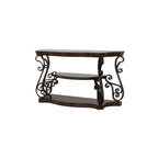 Coaster Furniture Sofa Table with Tempered Glass Top Deep Merlot 702449