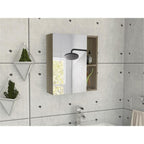 Tuhome Labelle Medicine Cabinet with Mirror, Five Internal Shelves, Single Door -Pine
