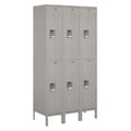Salsbury Industries 52368Gy-U Double Tier 45-Inch Wide 6-Feet High 18-Inch Deep Unassembled Extra Wide Standard Metal Locker, Gr