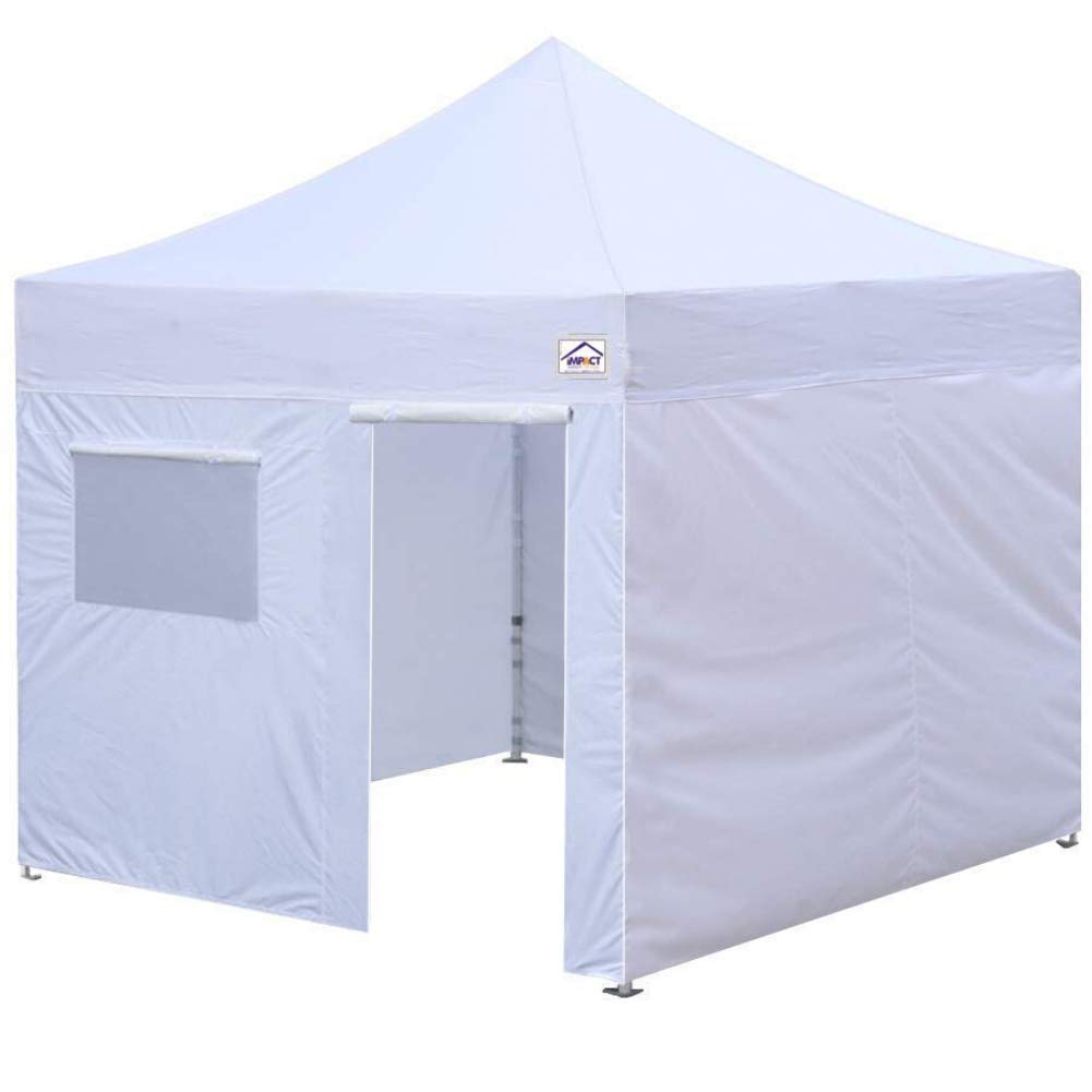 iMPACT Canopy USA 10 x 10 Canopy Kit, Includes 4 Sidewalls One with Door and Window, 4 Weight Bags, Spike & Rope, Roller Bag, 