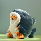 Shark Cat Plush Toy, Cute Fried Shrimp Shark Stuffed Animals Doll, Kawaii Shark Cat Plush Pillow Toy Birthday For Kids Boys Girl