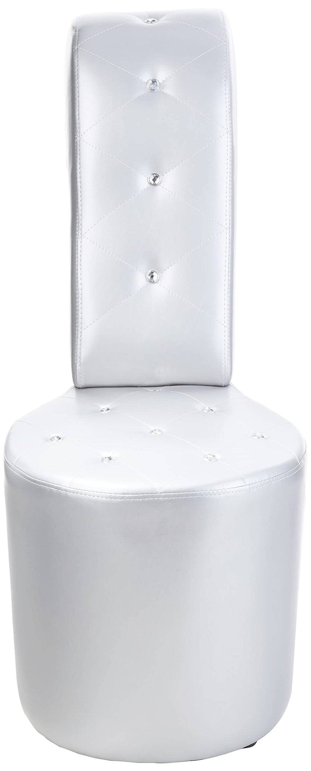 Best Master Furniture Shoe Chair 6900 Faux Leather Silver