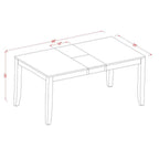 East West Furniture LYFD7-CAP-LC Lynfield 7 Piece Dining Room Furniture Set Consist of a Rectangle Kitchen Table with Butterfly Leaf and 6 Faux Leather Upholstered Chairs, 36x66 Inch