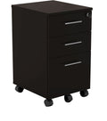 Mayline Mnbbfldc Medina 3-Drawer Lockable Mobile File Cabinet, 26.75"H, Mocha Laminate