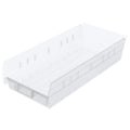 Akro-Mils 30158 Plastic Nesting Shelf Bin Box, (18-Inch X 8-Inch X 4-Inch), Clear, (12-Pack)