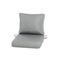 Bps 25X25 Inch Outdoor Deep Seat Cushions Set- Water Resistant With Adjustable Straps & Handles For Patio, Deck, Or Garden, Gray