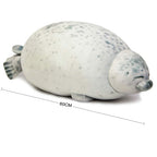 EHOTONG Chubby Seal Plush Pillow, Soft Stuffed Animal Toy, Large 24", White, Model Giaball008