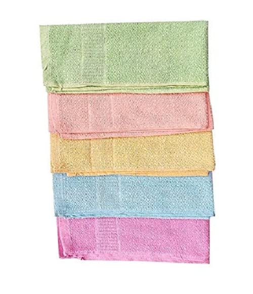B S NATURAL Hand Towel 5 pcs Solid Best for Kitchen Purpose| Gym| Travelling etc.