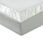 Treely 6 Piece Satin Sheets King Size Silky Smooth Ivory White Satin Sheet Set With Deep Pocket, Satin Fitted Sheet, Flat Sheet,