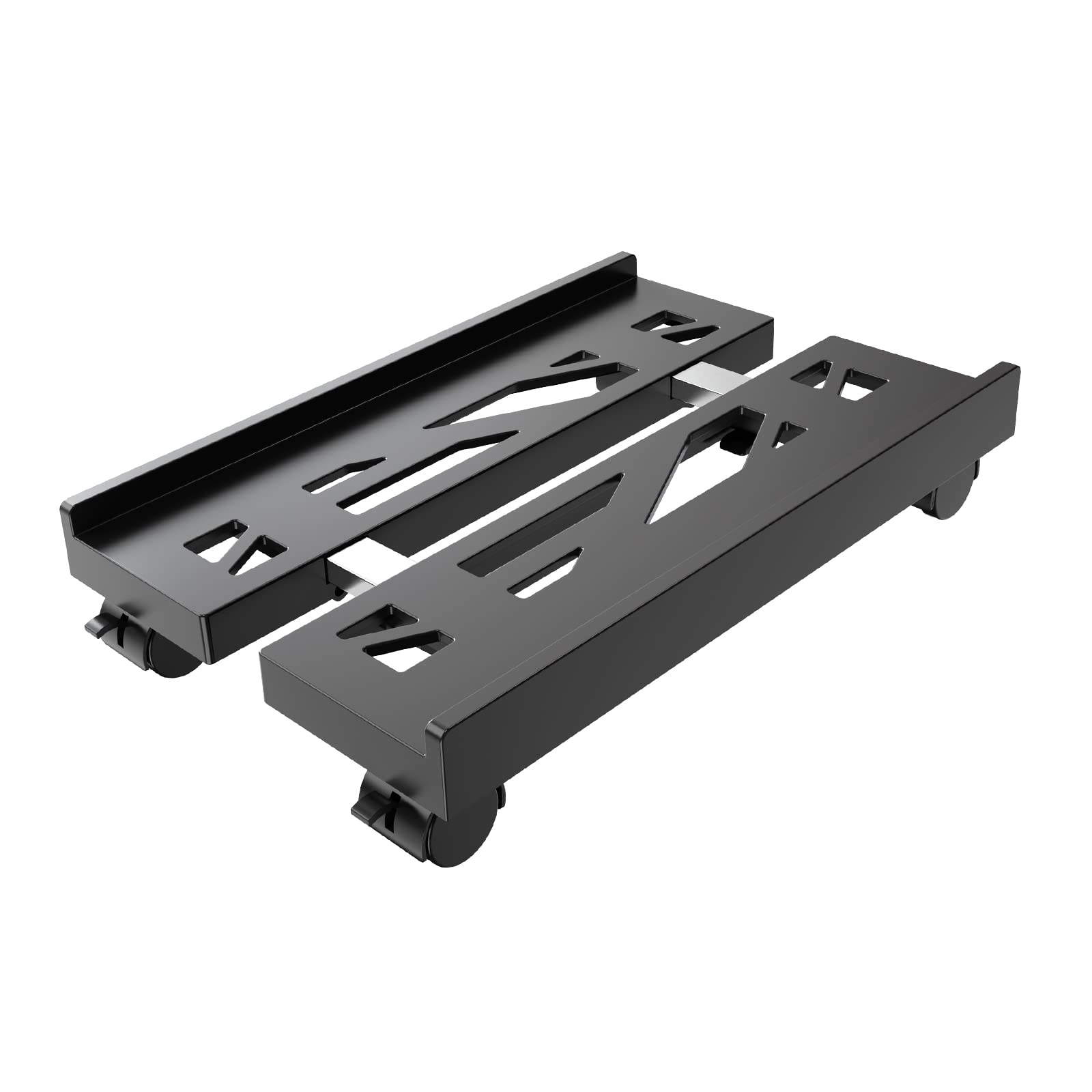 Hovadova Adjustable Mobile CPU Stand, Ventilated Computer Tower Stand with 4 Caster Wheels Fits Most PC Tower, Under Desk CPU Ho