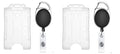 Fedus I.D. Card Retractable Holder Badge Yo Yo Clip + Card Holder Pack 2,Black