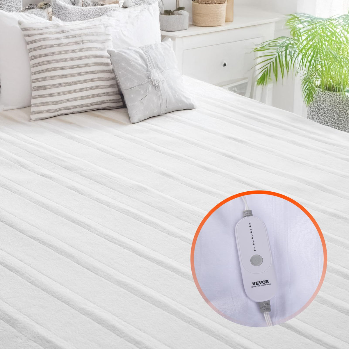 Vevor Heated Mattress Pad 39X75 In Electric Warmer Coral Fleece With Auto Off