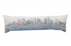 HomeRoots Cream 45' White Boston Daylight Skyline Lumbar Decorative Pillow