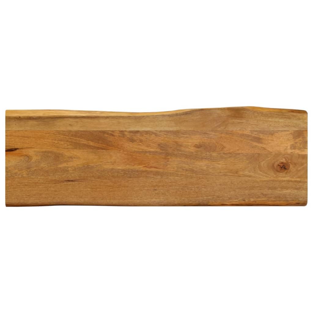 vidaXL Table Top 47.2inchx15.7inchx1.5inch Live Edge Solid Wood Mango