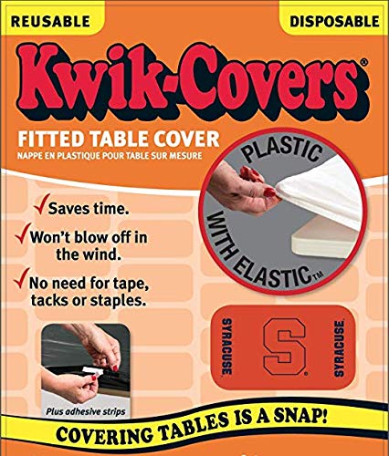Kwik-Covers Collegiate Rectangle Plastic Table Covers, Bundle Of 2 (Syracuse University, 6')