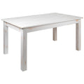 Flash Furniture HERCULES Series 60 x 38 Rectangular Antique Rustic White Solid Pine Farm Dining Table