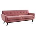 Modway Engage Performance Velvet Sofa With Dusty Rose Finish Eei-5600-Dus