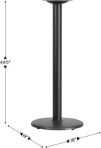 18 Round Restaurant Table Base with 3 Dia. Bar Height Column