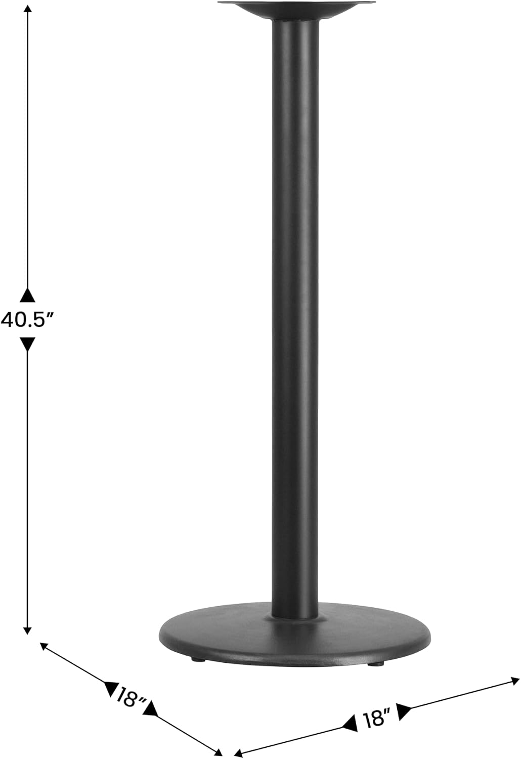18 Round Restaurant Table Base with 3 Dia. Bar Height Column