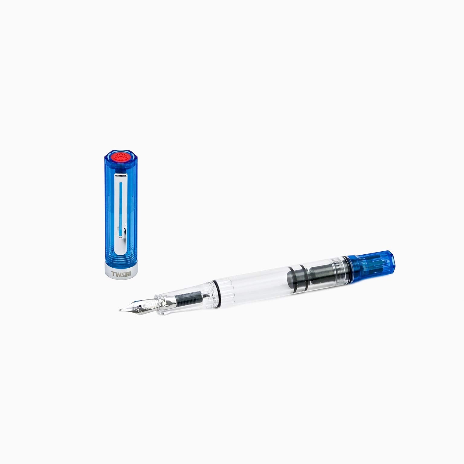 Twsbi Eco Transparent Blue Fountain Pen M Nib