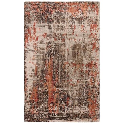 Rizzy Home Alora Decor Alure 5' X 8' Abstract Brown/Beige/Apricot Hybrid Area Rug