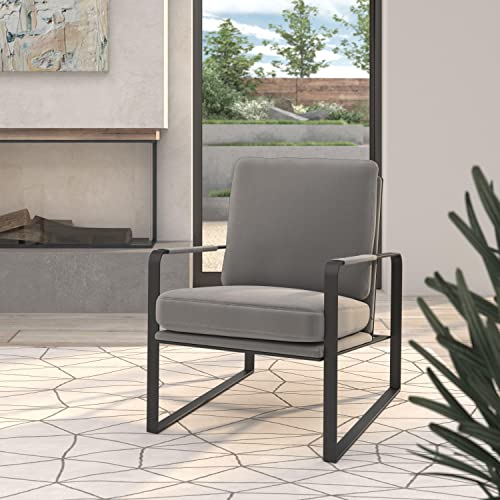 Neos Modern Furniture Accent Chair, Light Gray