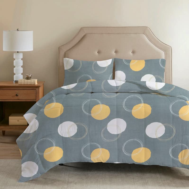 Bsb Home 220 Gsm Microfiber Reversible Ac Comforter/Blanket For Winter/Quilt/Duvets For King Size Double Bed (230inchX250inch Cm, Grey