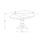 East West Furniture KET-BLK-TP Kenley Modern Kitchen Table - an Oval Dining Table Top with Butterfly Leaf & Pedestal Base, 42x60 Inch, Black & Cherry