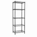 Regiller 5-Wire Shelving Metal Storage Rack Adjustable Shelves, Standing Storage Shelf Units For Laundry Bathroom Kitchen Pantry Closet(Black, 16.6L X 11.8W X 53.5H)