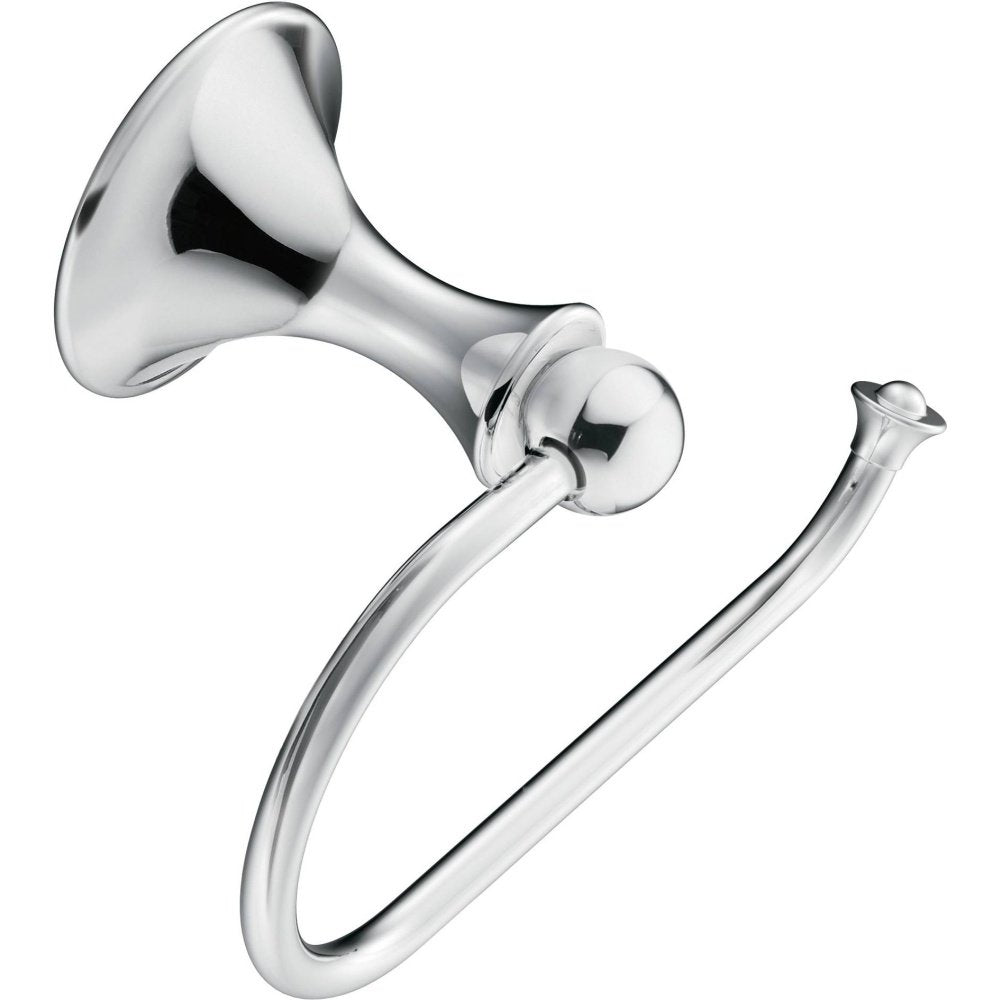 Moen DN7708CH Lounge Collection Single Post European Toilet Paper Holder with Hardware, Chrome